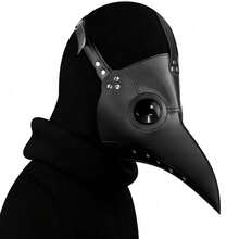 Happy Halloween Plague Doctor Mask Bird Mask Long Nose Beak Mask Steampunk Costume Props Head Mask For Masquerade Cosplay (Plague Doctor)