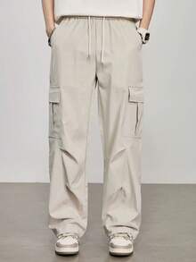Men Pants - 米色 - 查看 2