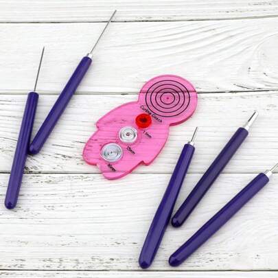 5PCS Multifunction Quilling Slotted Pen Kit Quilling Needle Pen Paper Quilling Tools For Paper Strips Quilling Paper-Rolling,Mosaic