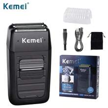 Kemei KM-1102 Electric Shaver For Men | USB Fast Charging, 90min Long-Lasting | Ultra-Lightweight & Hypoallergenic Blades | Perfect Gift For Dad, Husband, Valentine's Day | Best-Selling Affordable Luxury|Father's Day Gifts|Foil Shavers For Men - Black - View 2