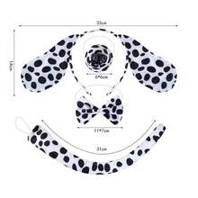 Neue Ankunft modischer, vielseitiger, beliebter Haarreif mit Hundeohren mit Punkten, Bühnenkostüm-Zubehör-Set für Spiele und Auftritte, Halloween
