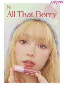 Peripera K-Beauty Ink Glasting 唇釉，純素，含植物萃取油，水感裸色唇釉，鏡面水光唇釉，玻璃唇釉，豐唇效果，自然滋潤，輕盈保濕，提亮光澤，持久，舒適，不黏膩 - #16 All that Berry - 查看 3