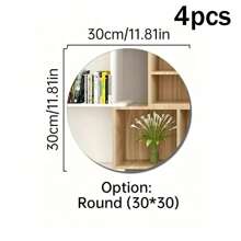 1pc/4pcs Cute Cat Shaped Mirrors, Square, Oval, Round, Arch Mirrors, Decorative Wall Stickers, Acrylic Material, Self-Adhesive Mirrors, Suitable For Bedroom, Living Room, Bathroom, Girls Room, Home Wall Decor