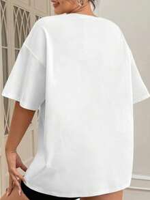 Its Giving Wifey T-Shirt - Bride To Be Shirt, Newlywed Tee, Custom Engagement Gift, Honeymoon Outfit, Wedding Day TShirt, Wifey Vibes, Bride,100% Cotton Oversized Short Sleeve Classic Heavy Cotton T Shirt Printed Graphic Tee Women's Casual Short-Sleeved Top - trắng - Xem 2