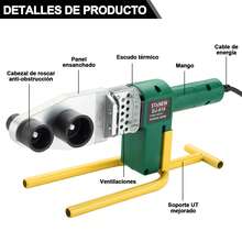 Termofusoras Stanew DJ-010 con 3 dados kit de termofusión completo herramienta profesional plomería eléctrica instalación de tubos termofusión incluye 3 dados de diferentes medidas resistente eficiente - Tipo de Enchufe A USA (110-127V) - Ver 2