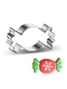 1 cái Khuôn cắt bánh quy hình người bánh gừng, kẹo que, đầu ông già Noel bằng thép không gỉ, dụng cụ làm bánh kẹo mềm tự làm, dụng cụ nướng bánh, đồ trang trí Giáng sinh, đồ ngủ Giáng sinh, quà tặng Giáng sinh, đồ trang trí Giáng sinh - cắt cookie - Xem 6