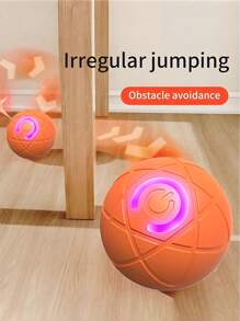 1 pieza Pelota de salto de gravedad inteligente para perros de color azul/naranja, accesorios eléctricos para mascotas, juguete para perros, pelota de entrenamiento para mascotas