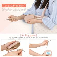 Portacartas de crédito para mujer - Cartera pequeña para mujer con ventana de identificación y correa retráctil para la muñeca - Cartera portacartas - Cartera de dinero unisex mini cartera monedero cartera útiles escolares cartera de muñeca cartera portacartas