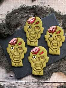 1pc Skull Design Cookie Stamp - White - View 8