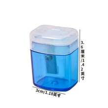 1pc Macaron Color Mini Portable Flip-Top Plastic Pencil Sharpener, Random Style