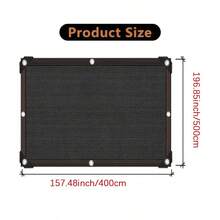 Red de sombra rectangular de gran tamaño 4m*5m,4m*6m, tela de sombra, densa red de calor de sombra, tela de sombra, protección de sombra y nieve en balcones, patios y campamentos de autocaravanas, negra. - Negro - Ver 10