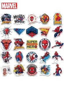 Marvel 50 Miếng dán vinyl hình Người Nhện được  cấp phép chính thức, quà tặng hoạt hình chống nước cho bình nước, ốp lưng máy tính xách tay, bình nước, máy tính, điện thoại, mũ bảo hiểm, xe hơi và đề can - Nhiều màu - Xem 4
