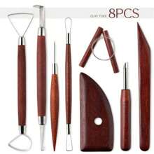 21 Piece Rosewood Pottery Tools Set, Clay Sculpture Carving Detailing Needles, Dotting Pen, Pottery Forming Tools