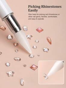 Beautizon Nailartlab 1支二合一双头美甲钻笔，3D雕刻/钻孔/绘画工具，适合初学者DIY美甲，美甲师必备用品 - 彩色 - 查看 2