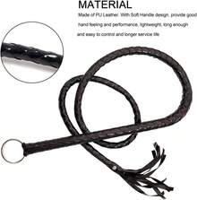 Local Shipping  Whip Costume Accessory Horse Riding Crops Equestrianism Whips For Stage Performance Racing Cosplay Costume Accessories, Faux Leather Black Whip Costume Whip Handmade Bullwhip