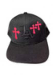 Gorra Bordada Trailero La  3 Cruces Los Angeles Curva Negro Único - Negro - Ver 1