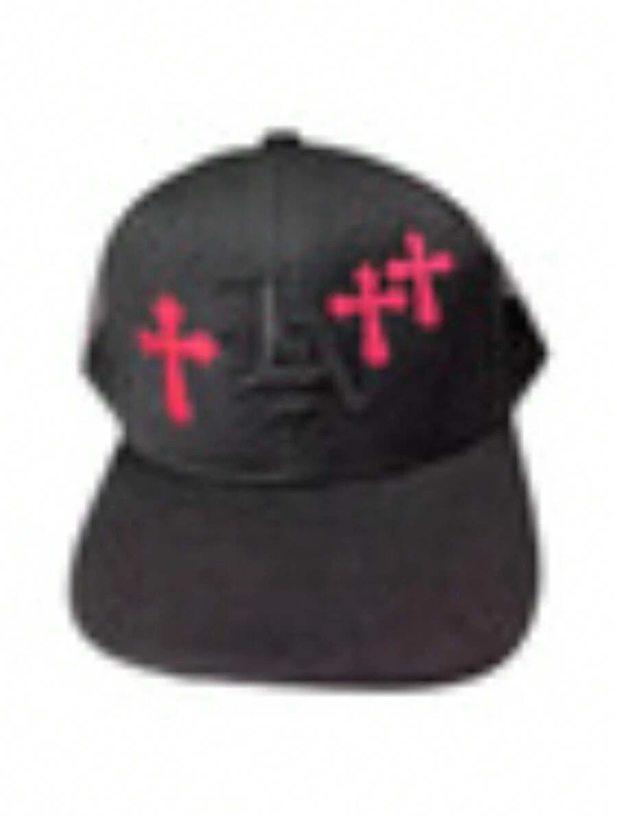 Gorra Bordada Trailero La  3 Cruces Los Angeles Curva Negro Único - Negro - Ver 1