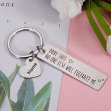 Christmas Gifts Couple, Drive No One Else Will Tolerate Me, Personalized Keyring For Boyfriend, Anniversary Gift For Boyfriend Him Her,Custom Keychain,Delicate Romance,For Office,For School,For Classroom,For Teacher Gifts,For University,For Colleague,For Dorm Rooms - Black - View 7