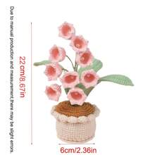 1pc Artificial Crochet Sunflower, Rose, Tulip, Fake Flower, Tabletop Decor, Wall Decor, Artificial Flower, Suitable For Birthday Gift, Anniversary Gift, Mother's Day Gift, Christmas Gift, Event And Home Decor, Valentine's Day Gift