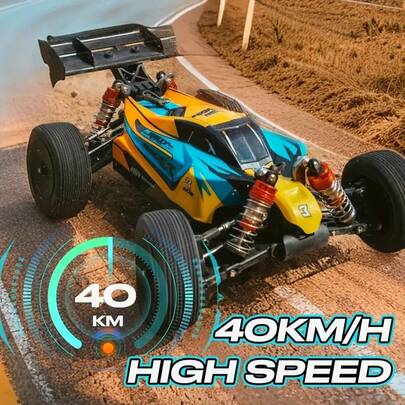 4WD All Terrain Off Road Vehicle, 40KM/H Fast All-Terrain Monster Truck, 2.4Ghz Remote Control, 1500mAh Modular Battery Pack, Off-Road Tires For Outdoor Racing, Drifting, Climbing, Aluminium Alloy Underbody, Outdoor Sport Racing, Birthday Christmas Gifts