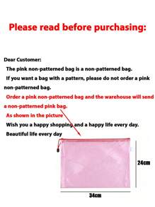 A4尺寸时尚防水PVC沙滩包，印有“Please Beach”字样，配有透明化妆袋和尼龙拉链，是游泳、潜水和夏季度假的理想之选——轻便易携，适合所有年龄段，是沙滩包配件、旅行必备、度假必备、假日旅行包、书包、返校用品、洗漱包和防水洗漱包的理想之选。 - 彩色 - 查看 10