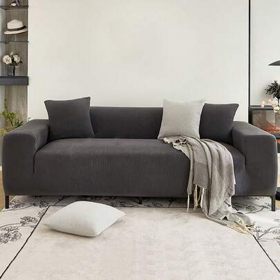 1 件提花条纹弹力沙发套加厚防滑沙发套适用于客厅卧室户外沙发保护防宠物污渍 4 季沙发座垫套适用于 L 型单人座椅躺椅和 1/2/3/4 座沙发秋季家居装饰秋冬加厚版沙发盖