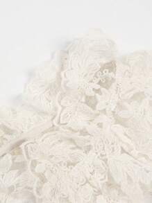 ii Women's Elegant Embroidered Lace Sheer Blouse