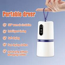 多功能便携式烘干机 - 紧凑便捷的公寓、宿舍和房车干燥解决方案 - 配有干燥袋，使用快捷方便，适用于精致衣物和小件物品，便携式烘干机 - 带计时器的紧凑型迷你洗衣机烘干袋，可折叠设计，适合旅行、公寓、房车、宿舍使用、家用房车厨房设备 | 紧凑型烘干机 | 多功能定时器设置 - 查看 7