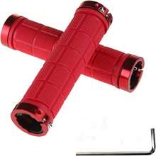 MTB Bike Handlebar Grips Soft Rubber Comfortable Non Slip Cycling Accessories With Plastic End Caps For Mountain Bike Road Bike