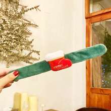 Christmas Papa Circle Plush Decorative Bracelet, Suitable For Christmas Theme Party, Cute Little Gift For Children Christmas Holiday Papa Circle Gift, Styles Randomly Sent