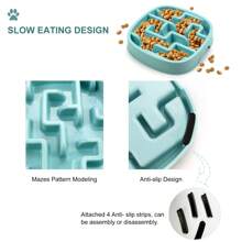 1pc Pet Bowl, Slow Feeding Bowl For Dogs, Anti-Choking Food Feeder PP Material - Multicolor - View 5