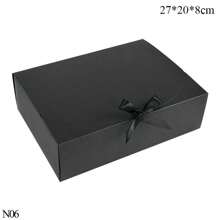 1个可折叠礼盒，礼品包装盒，沙特国庆节礼盒，适合作为送给家人和朋友的通用节日礼物 - 黑色 - 查看 14