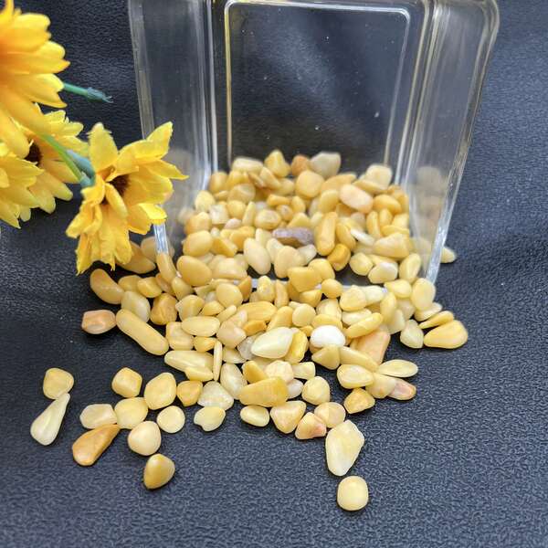 100g Natural Yellow Donglingshi Fragments & Polished Slices - Bohemian Style Iridescent Gemstones, Suitable For Aquarium Decor, DIY Crafts, Wishing Bottles, Holiday Gifts (Christmas, Easter, Thanksgiving), Festive Decorations, Handcraft Details, Creative Shapes, Great Gift