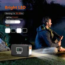 Portable Power Station 88Wh Solar Generator Lithium Battery Power With 110V AC 150W Peak Socket DC USB LED Light For Outdoor Camping Trip Hunting Emergencyaa