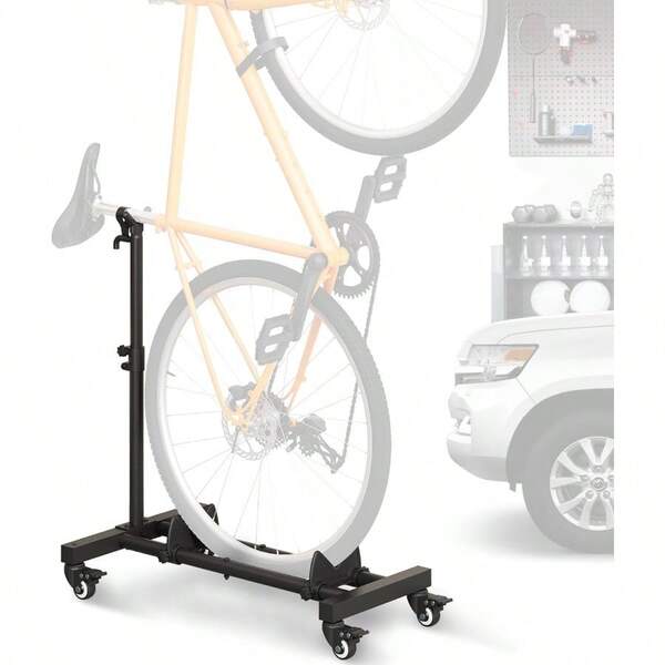 Vertical Bike Stand Freestanding Indoor Bike Storage Rack Upright Bicycle Floor Stand Indoor Bike Holder With Adjustable Height For Garage Apartment For Wheels Sizes Up To 29