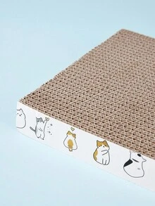 PETSIN Poste rascador de cartón corrugado extra grande - Poste rascador duradero para gatos de interior, diseño doble cara con patrón de onda, base antideslizante, protector de muebles y cuidado de las patas - Multicolor - Ver 5