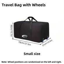 1 件超大滚轮行李袋，大尺寸便携式旅行袋，可折叠旅行袋，多功能手提箱 - 加长手柄设计，升级光滑水晶轮 - 适合长途和短途旅行、郊游、搬家、大学书包、学校配件、学校用品 - 黑色 - 查看 12