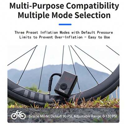 VXM 1pc Mini Portable Electric Air Pump, Fast Inflation, LED Dual Display, Cordless Inflator Suitable For Car, Truck, Motorcycle, Bicycle, Basketball, Football And Other Accessories