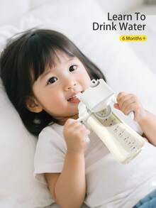 吸管杯，防胀气吸管杯，带手柄，适合婴幼儿，经FDA测试认证-300ML - 白色 - 查看 8