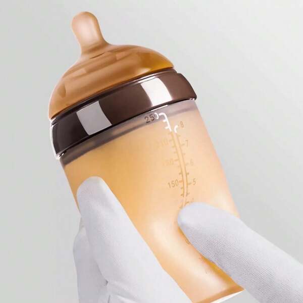 Mamadeira de silicone anticólica Natural Touch, mamadeira de silicone flexível, imitação de leite materno