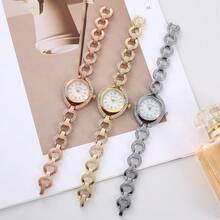 Modische Damen Armbanduhr im Römischen Stil, Luxus personalisiertes Stahlarmband Quarz Armbanduhr für Frauen, Neues beliebtes Damen Armbanduhr Modell