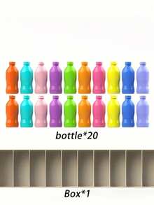 21件套趣味猜瓶子挑战游戏，饮料搭配玩具套装，家庭记忆逻辑推理训练棋盘游戏，益智玩具，万圣节礼物，生日礼物 - 彩色 - 查看 9