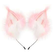 动物仿皮毛狐狸狼耳头带毛茸茸手工发带头饰服装角色扮演配饰