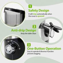 4.9" Extra Wide Feed Chute Cold Press Juicer| Slow Press Technology | Higher Juice Extraction | Quick-Clean System | Premium Kitchen Appliance For Fresh Morning Drinks & Brunch Time​ - US A Type Plug(110-127V) - View 3