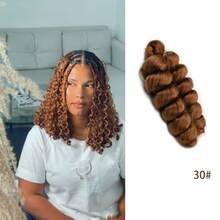 Extensión de cabello trenzado rizado francés sintético de 12 pulgadas, estilo boho, para peinado de bob corto de 12 pulgadas y 150 gramos, para mujeres en días festivos, fiestas, Halloween, Navidad, festivales de música, carnaval y Año Nuevo