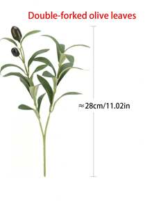 5pcs/3pcs-Olive Branches Artificial Plants Greenery Stems Olive Leaves Fake Silk Plants Artificial Green Leaf For Wedding Bouquet Arch Swag Table Floral Arrangement Centerpieces Vase Filler Home Party Decor, Gift,Green Plant Stem Artificial Olive Tree Branch Home Decor Christmas Decorations Room Decor Christmas - Multicolor - View 4
