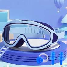 Kids Swimming Goggles, Anti-Fog Anti-Leak Big Frame Swim Goggles For Boys And Girls Aged 3-14