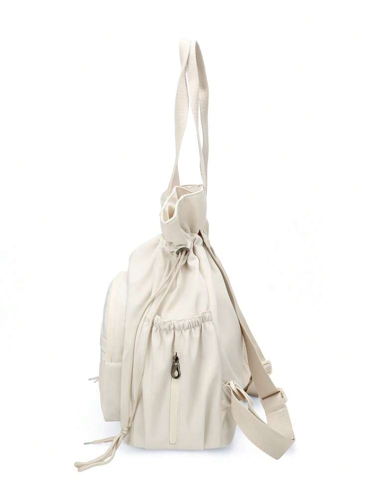 peach tree 桃树旅行背包，两用手提包和单肩包，笔记本电脑包，情侣包，防水隔层，大容量，多口袋，适合旅行、度假、健身、学校、商务、圣诞节、情人节礼物 - 白色 - 查看 9