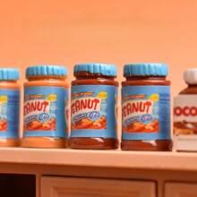 Mini Chocolate Peanut Butter Jar Playset, DIY Jewelry Resin Accessories, Car Decor, Dollhouse Miniatures, Blind Bag Decor, Desktop Ornaments, Dollhouse Accessories, Christmas Gift, Halloween Gift - Multicolor - View 4