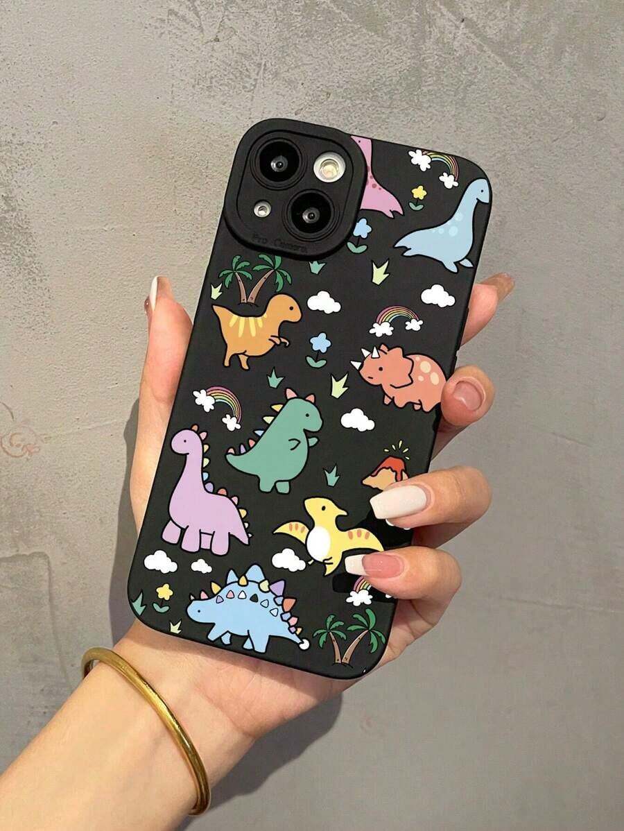 1pc Colorful Dinosaur & Angel Eye Anti-Drop Phone Case, Compatible With Apple 17, 16, 15, 14, 13, 12, 11 Pro Max, Phones - 1 cái - Xem 1